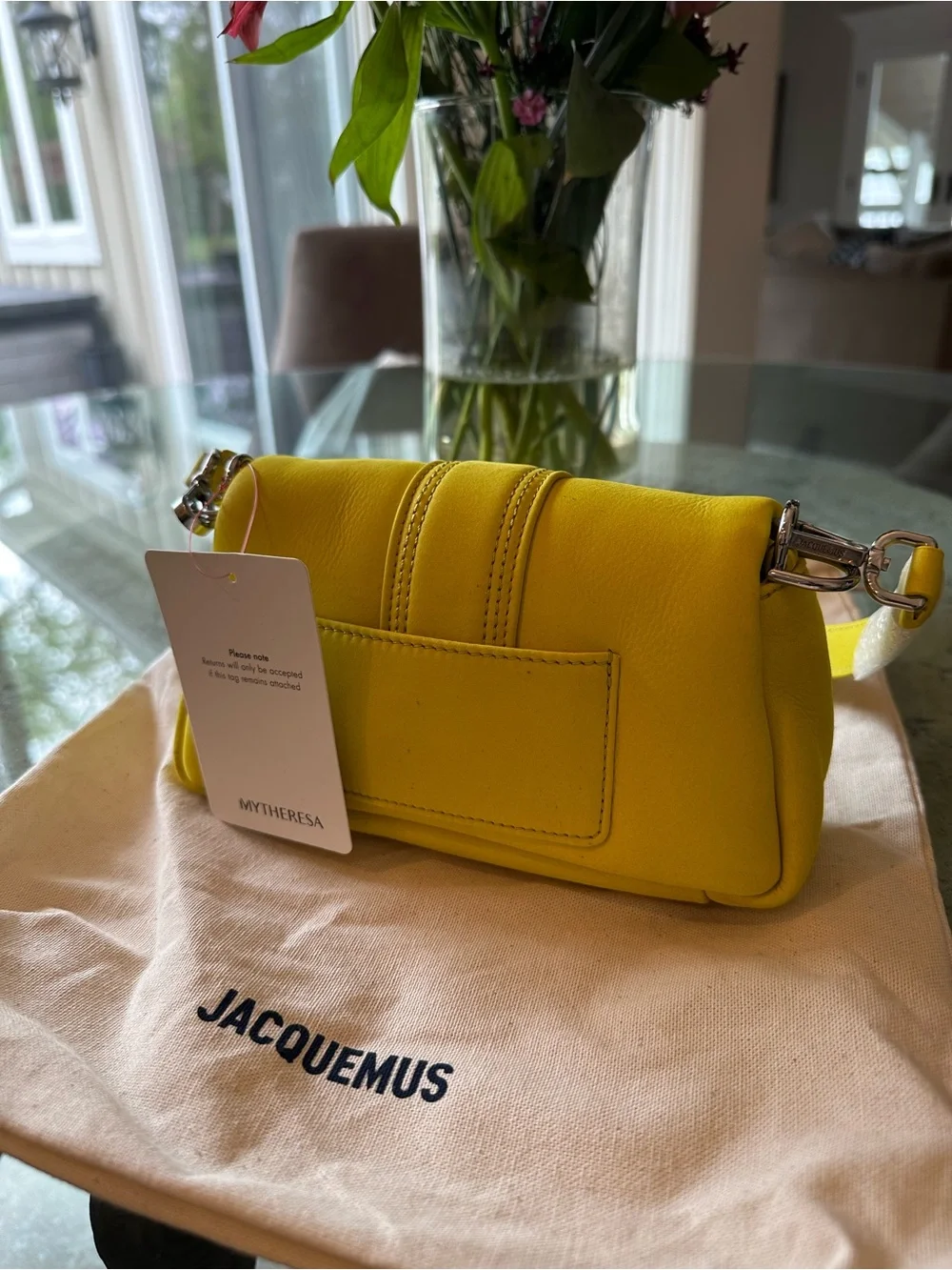 New with Tag! $995 Authentic Jacquemus Sunburst Yellow Small Crossbody Bag - Picture 6 of 16